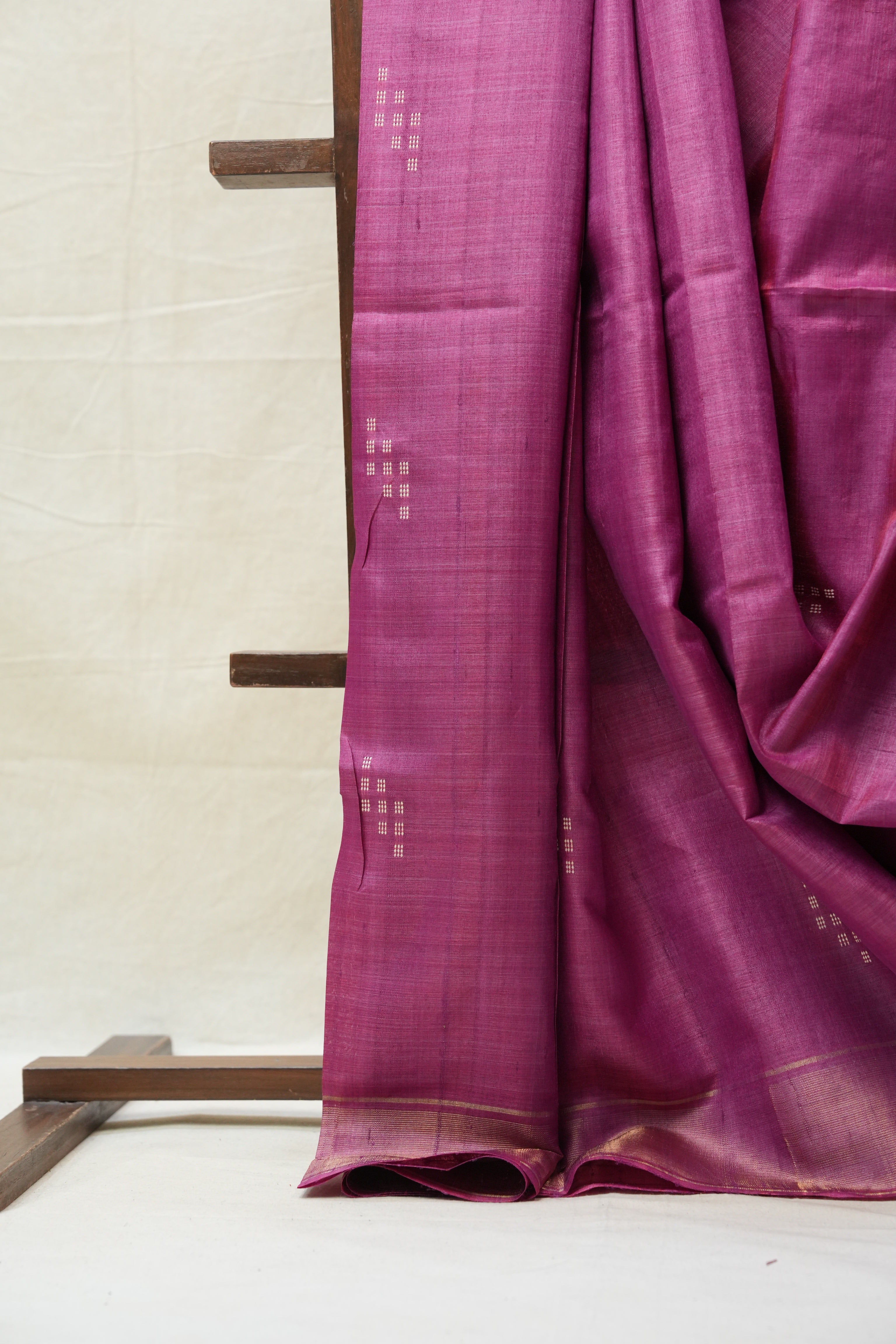 Pink Tussar Silk Saree - SRPTSS1440