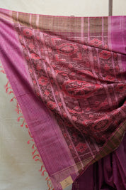 Pink Tussar Silk Saree - SRPTSS1440