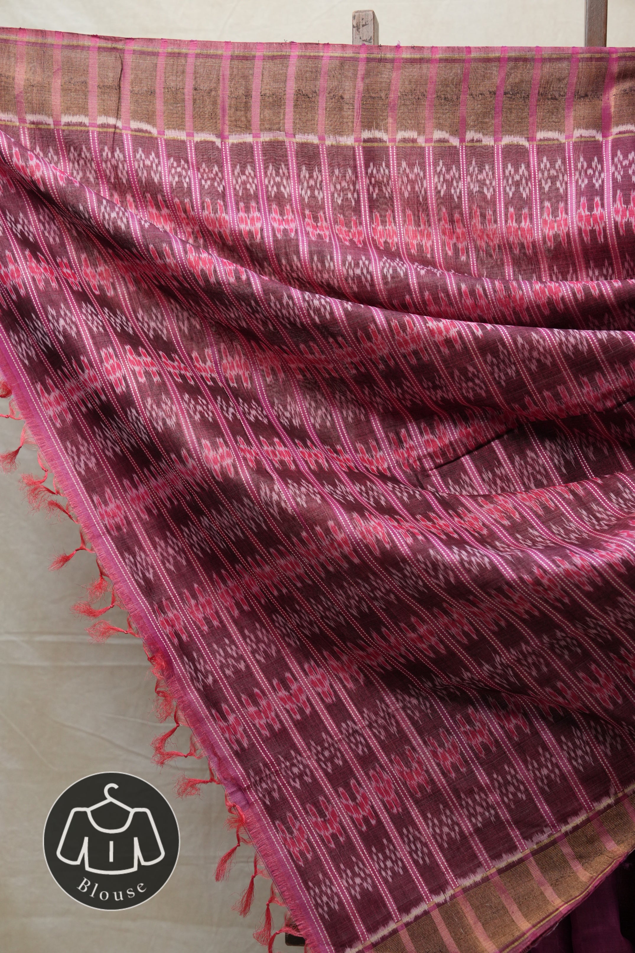 Pink Tussar Silk Saree - SRPTSS1440