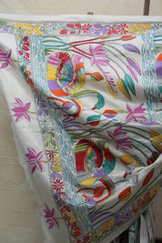 White Tussar Silk Saree - SRWTSS1390