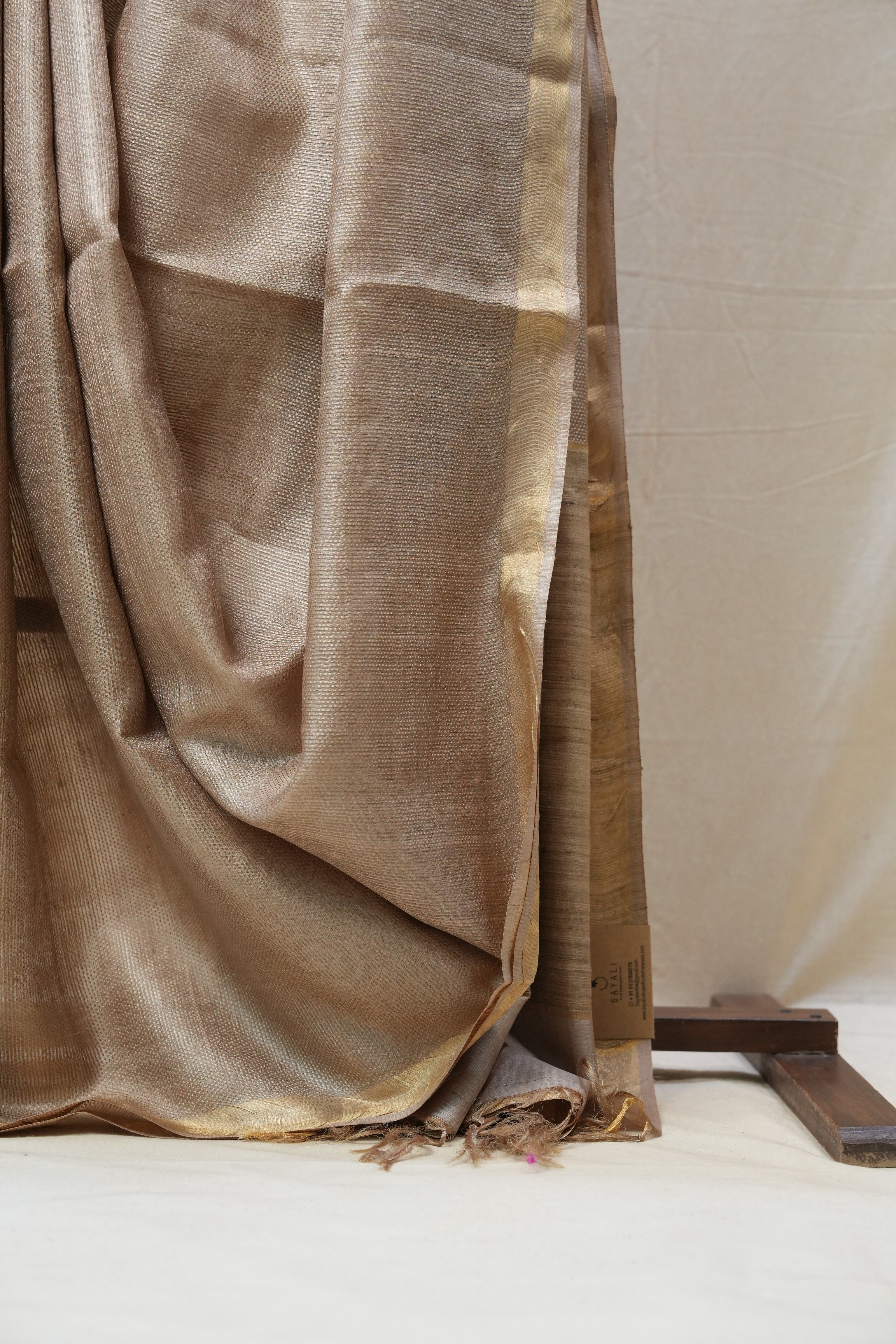 Beige Tussar Silk Saree - SRBTSS1451