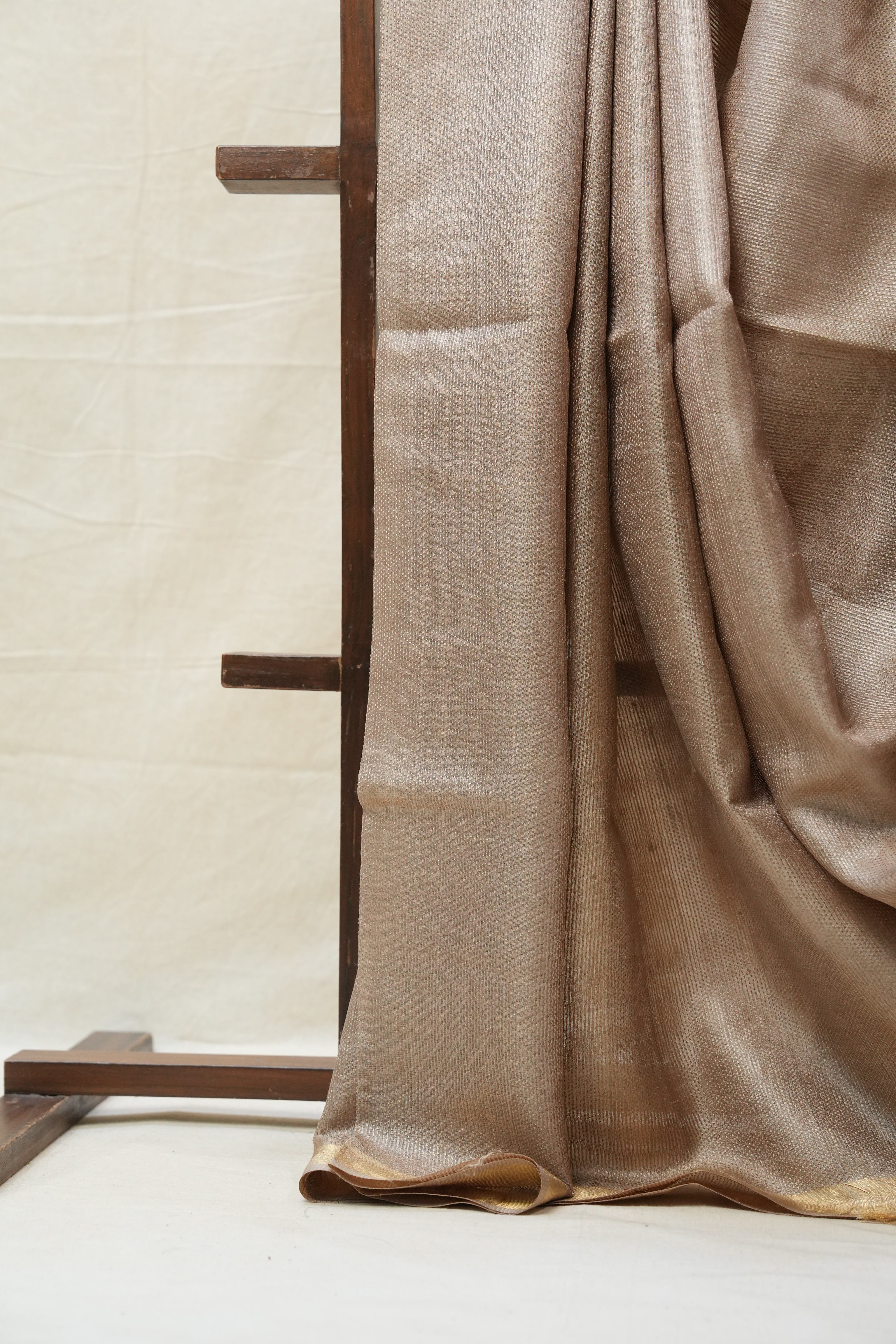 Beige Tussar Silk Saree - SRBTSS1451