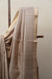 Beige Tussar Silk Saree - SRBTSS1451