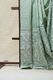 Green Tussar Silk Saree - SRGTSS1396