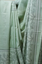 Green Tussar Silk Saree - SRGTSS1396