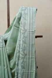 Green Tussar Silk Saree - SRGTSS1396
