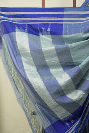 Powder Blue Cotton IIkal Saree - SRPBCIS1089
