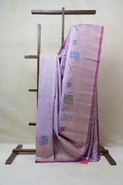 Lavender Gadwal Silk Saree - SRLGSS523