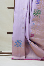 Lavender Gadwal Silk Saree - SRLGSS523