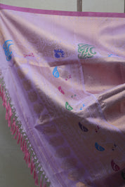 Lavender Gadwal Silk Saree - SRLGSS523