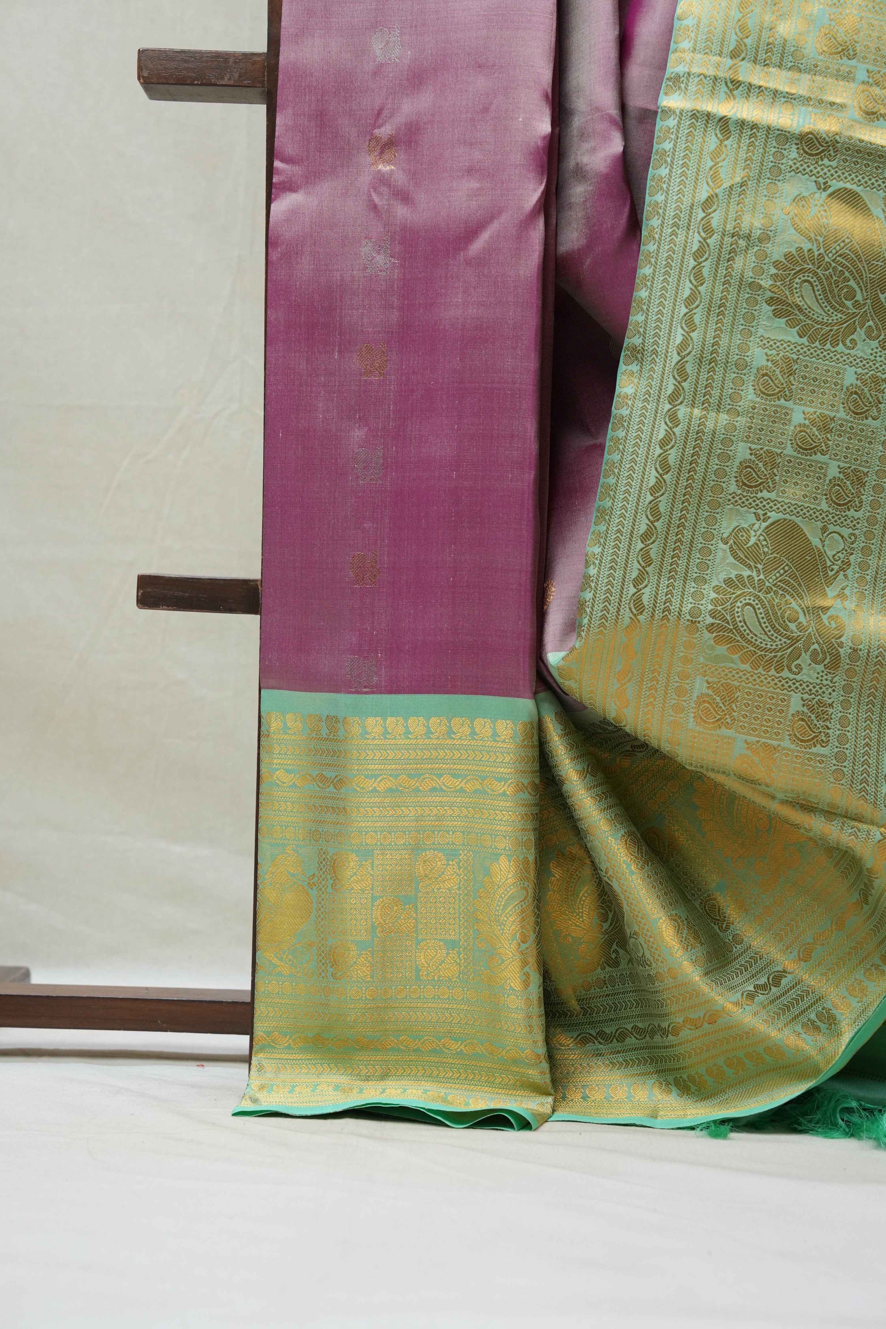 Purple Gadwal Silk Saree - SRPGSS454