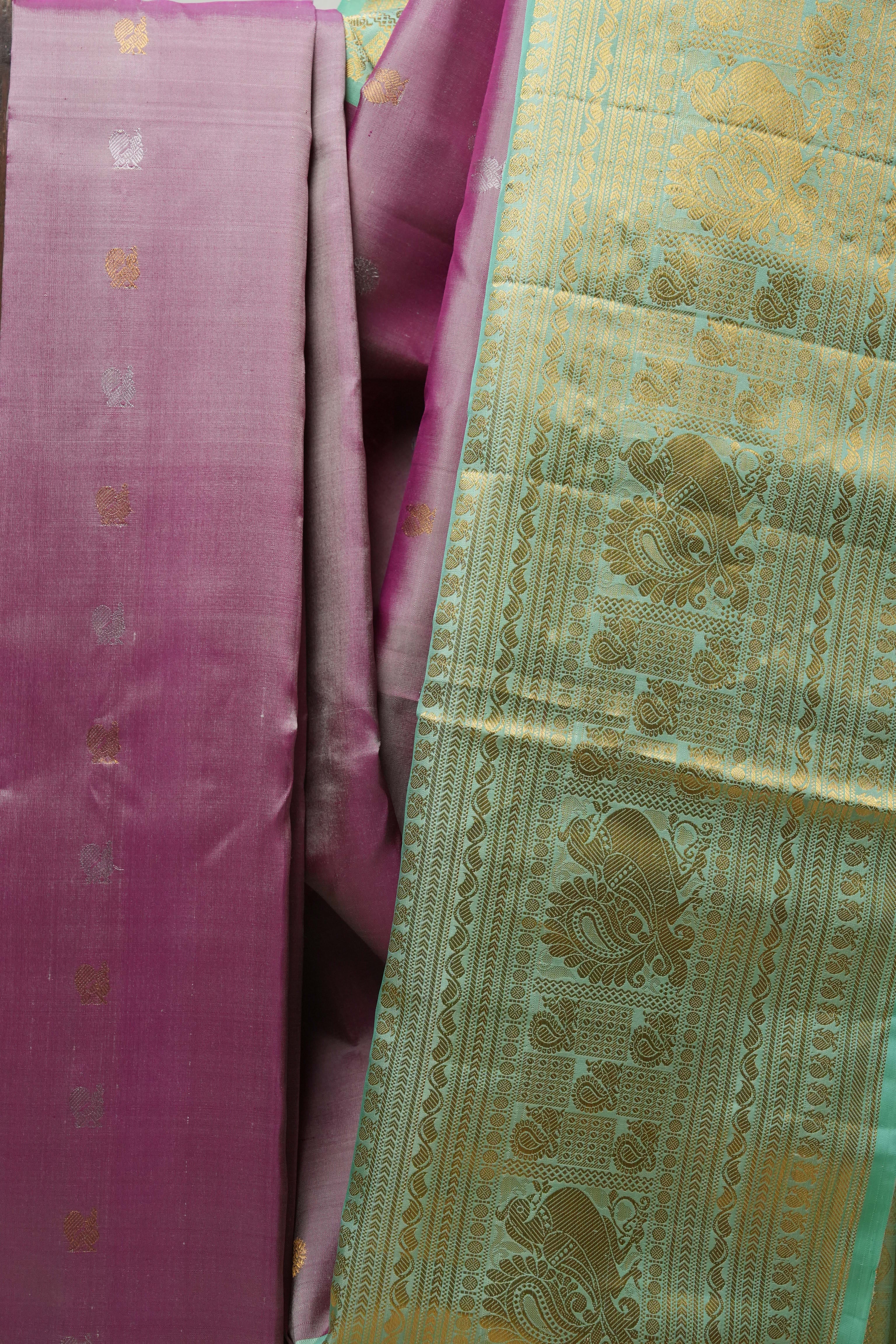 Purple Gadwal Silk Saree - SRPGSS454