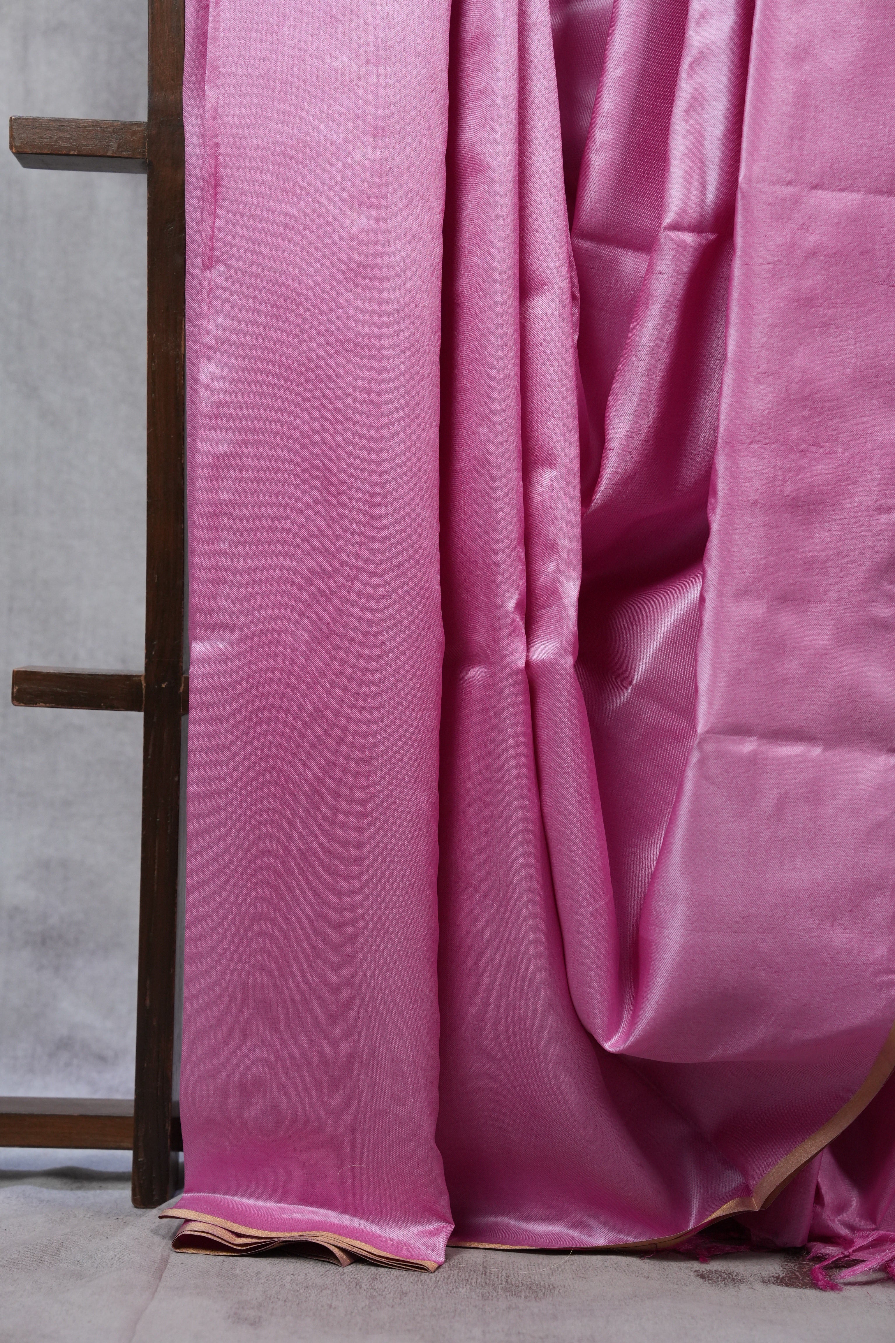 Pink Tussar Silk Saree - SRPTSS1206