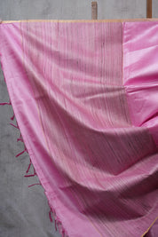 Pink Tussar Silk Saree - SRPTSS1206