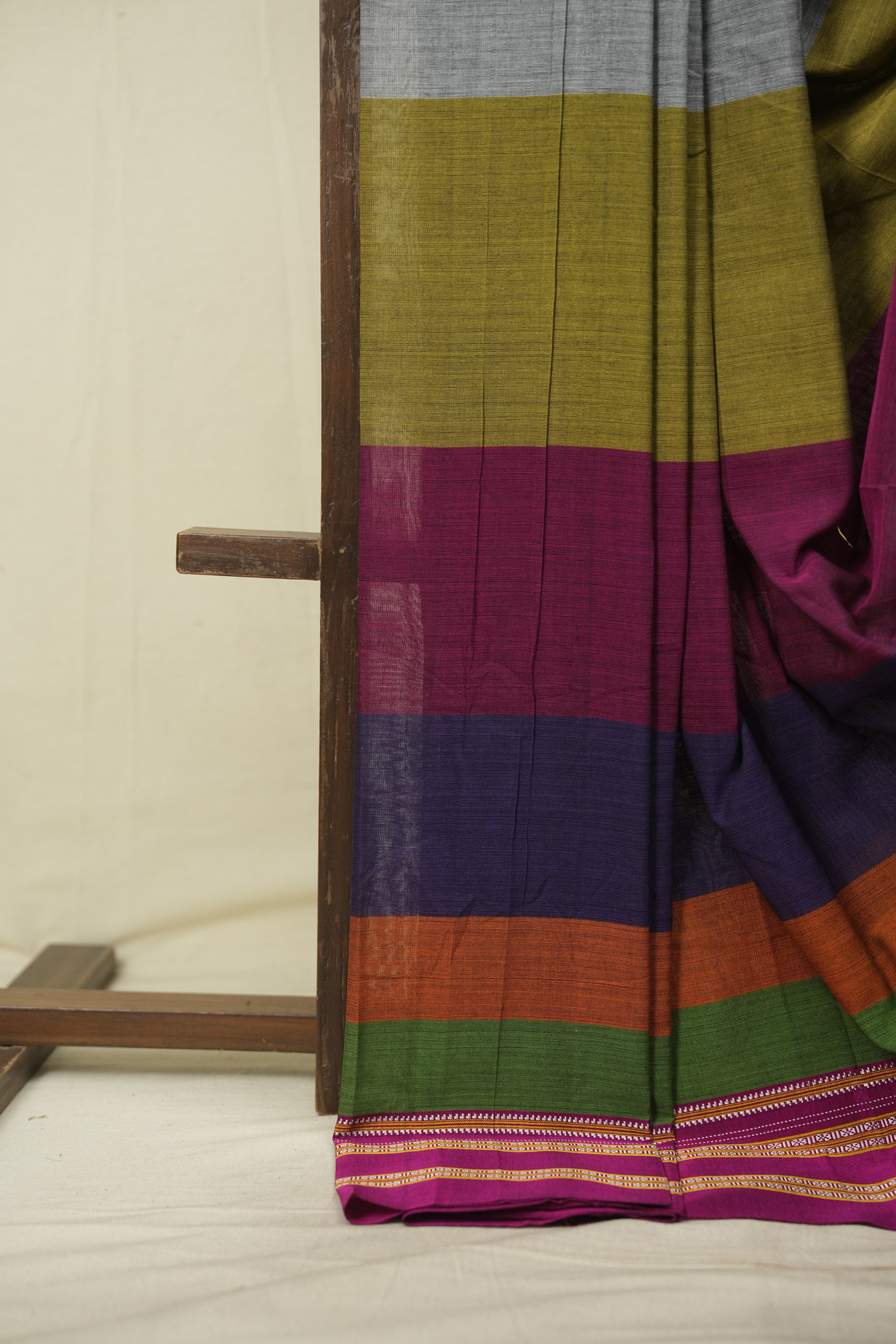 Multicolour Cotton IIkal Saree - SRMCIS1094