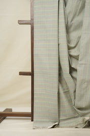 Sage Green Cotton Mangalgiri Saree - SRSGCMS52