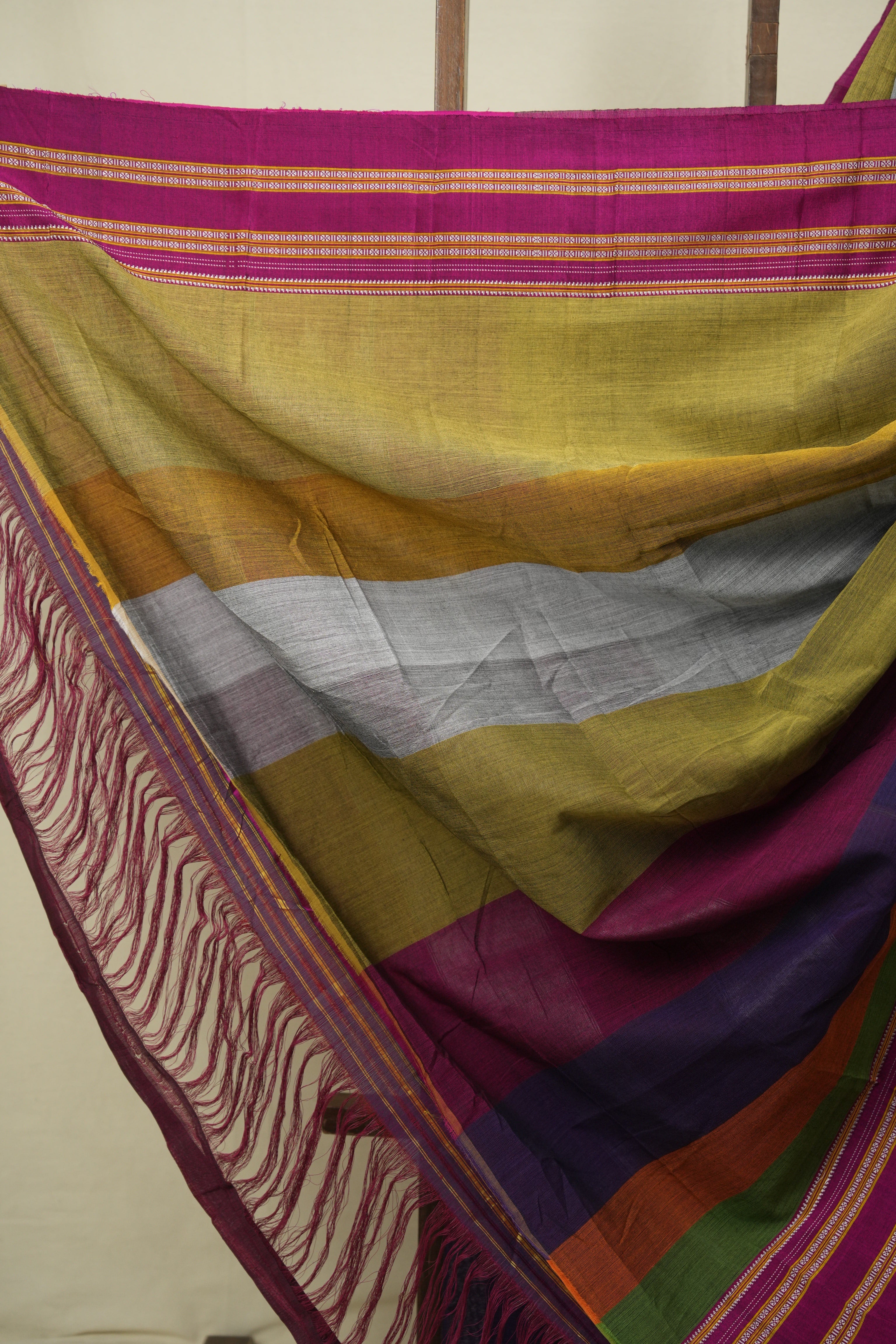 Multicolour Cotton IIkal Saree - SRMCIS1094