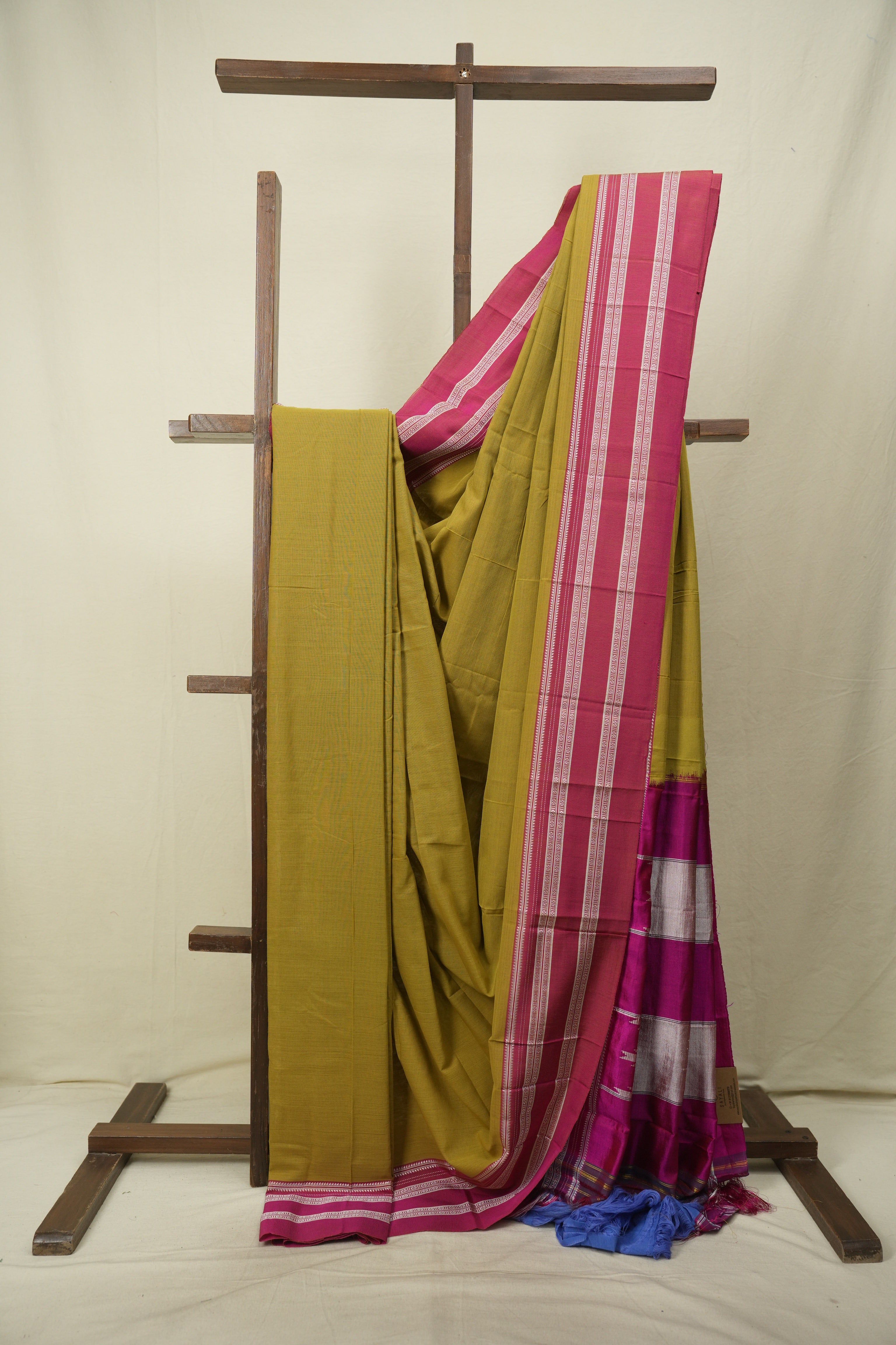 Mustard Cotton IIkal Saree - SRMCIS1095