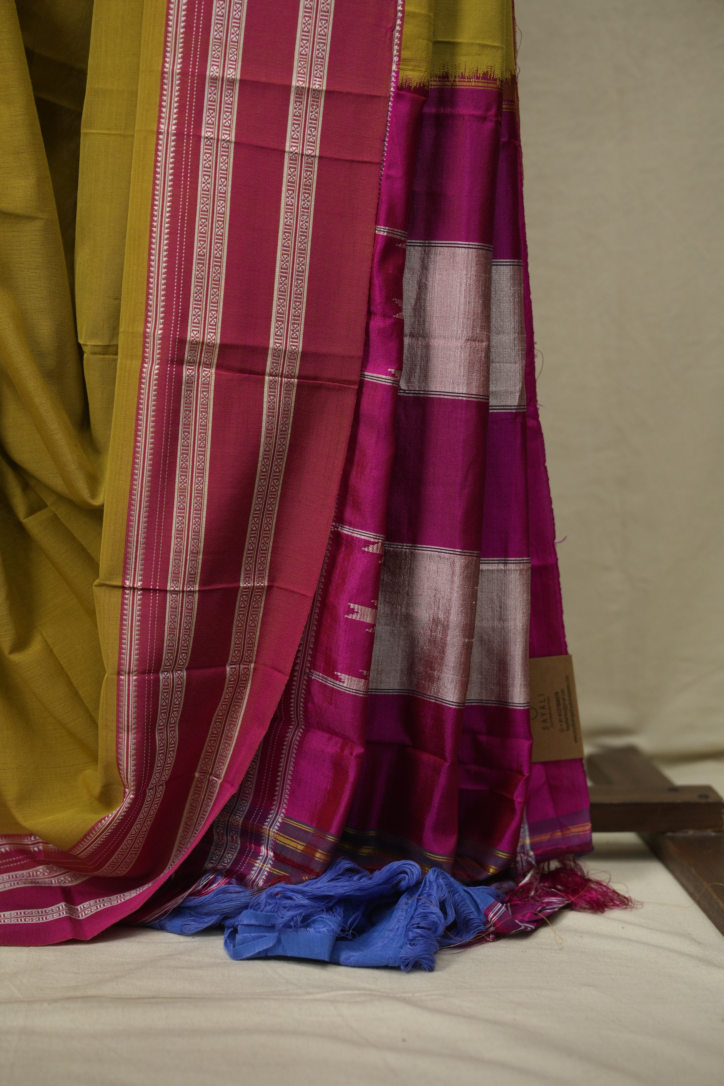 Mustard Cotton IIkal Saree - SRMCIS1095