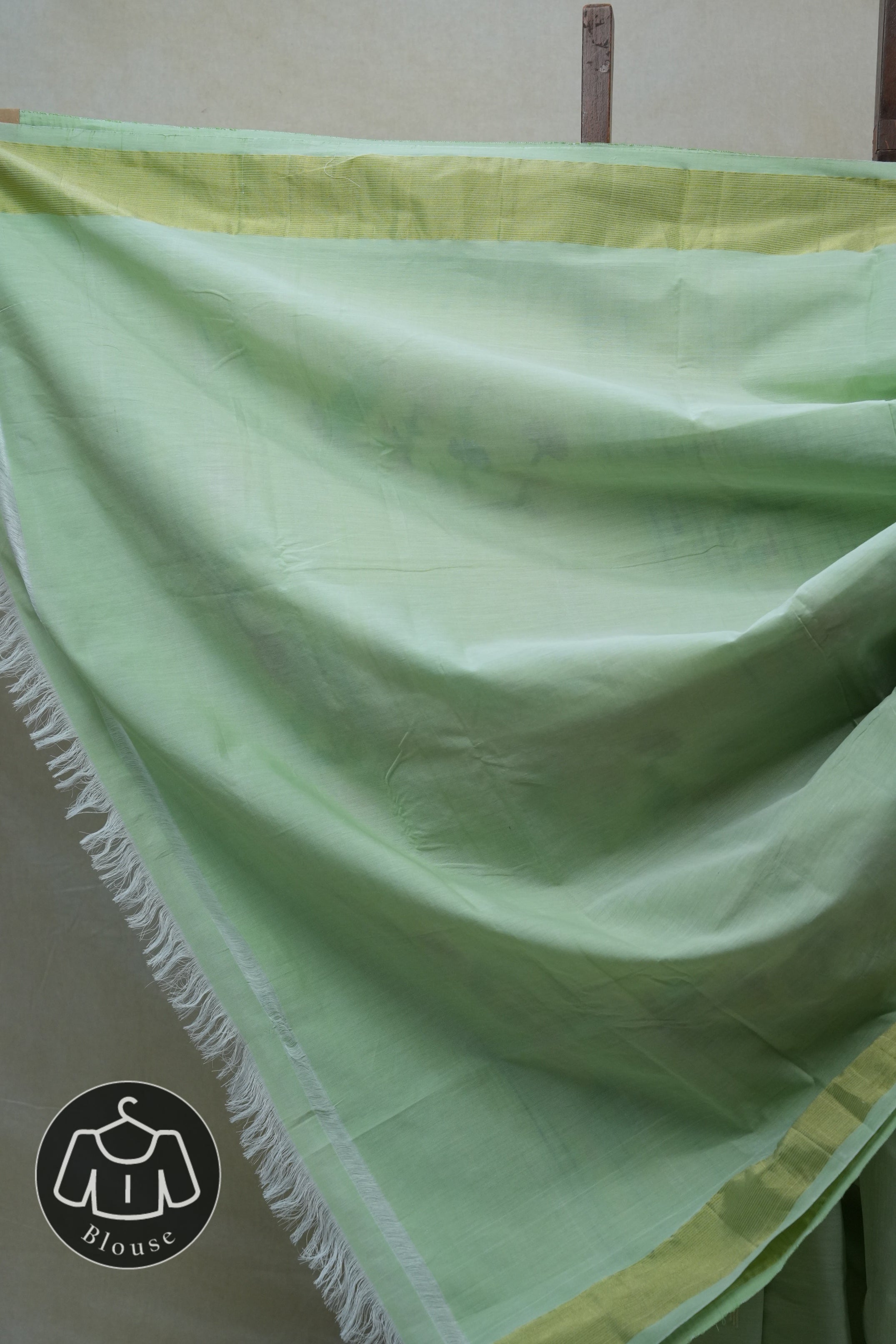 Mint Green Cotton Paithani Saree - SRMGCPS537