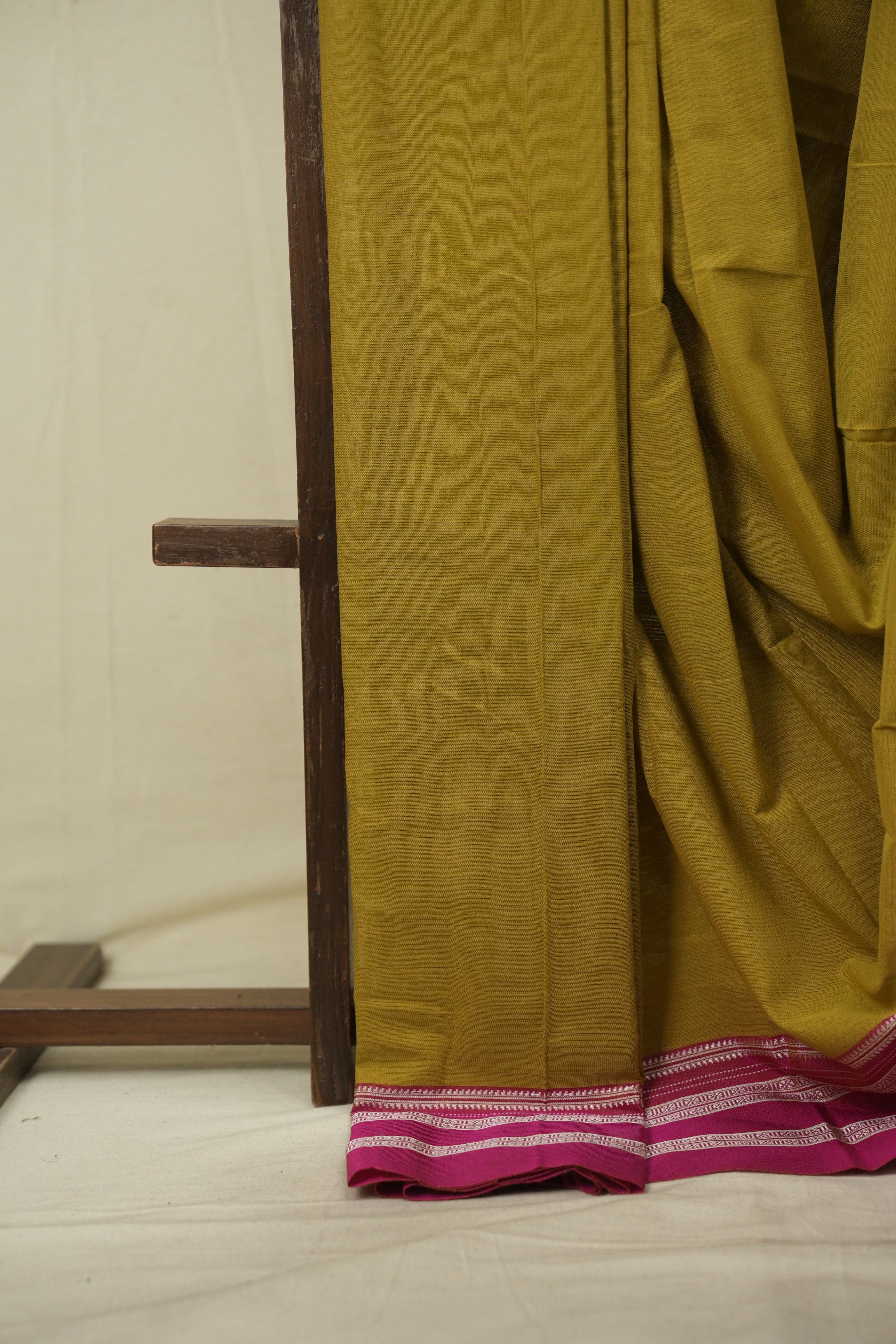 Mustard Cotton IIkal Saree - SRMCIS1095