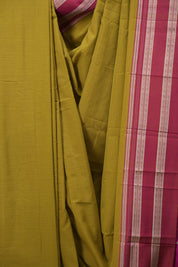Mustard Cotton IIkal Saree - SRMCIS1095