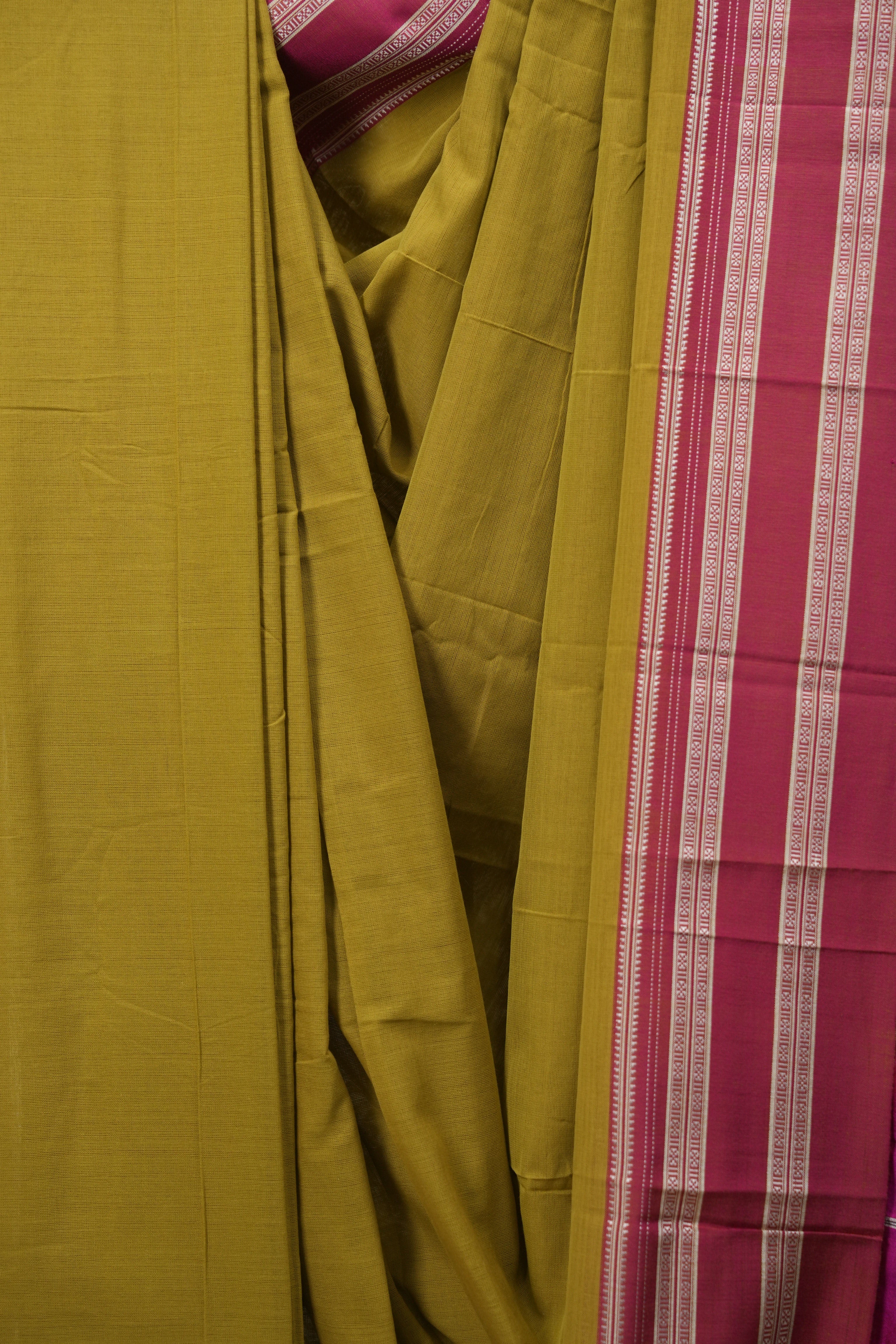 Mustard Cotton IIkal Saree - SRMCIS1095