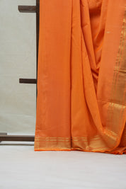 Orange Cotton Paithani Saree - SROCPS542