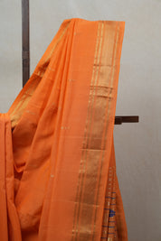 Orange Cotton Paithani Saree - SROCPS542
