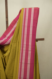 Mustard Cotton IIkal Saree - SRMCIS1095
