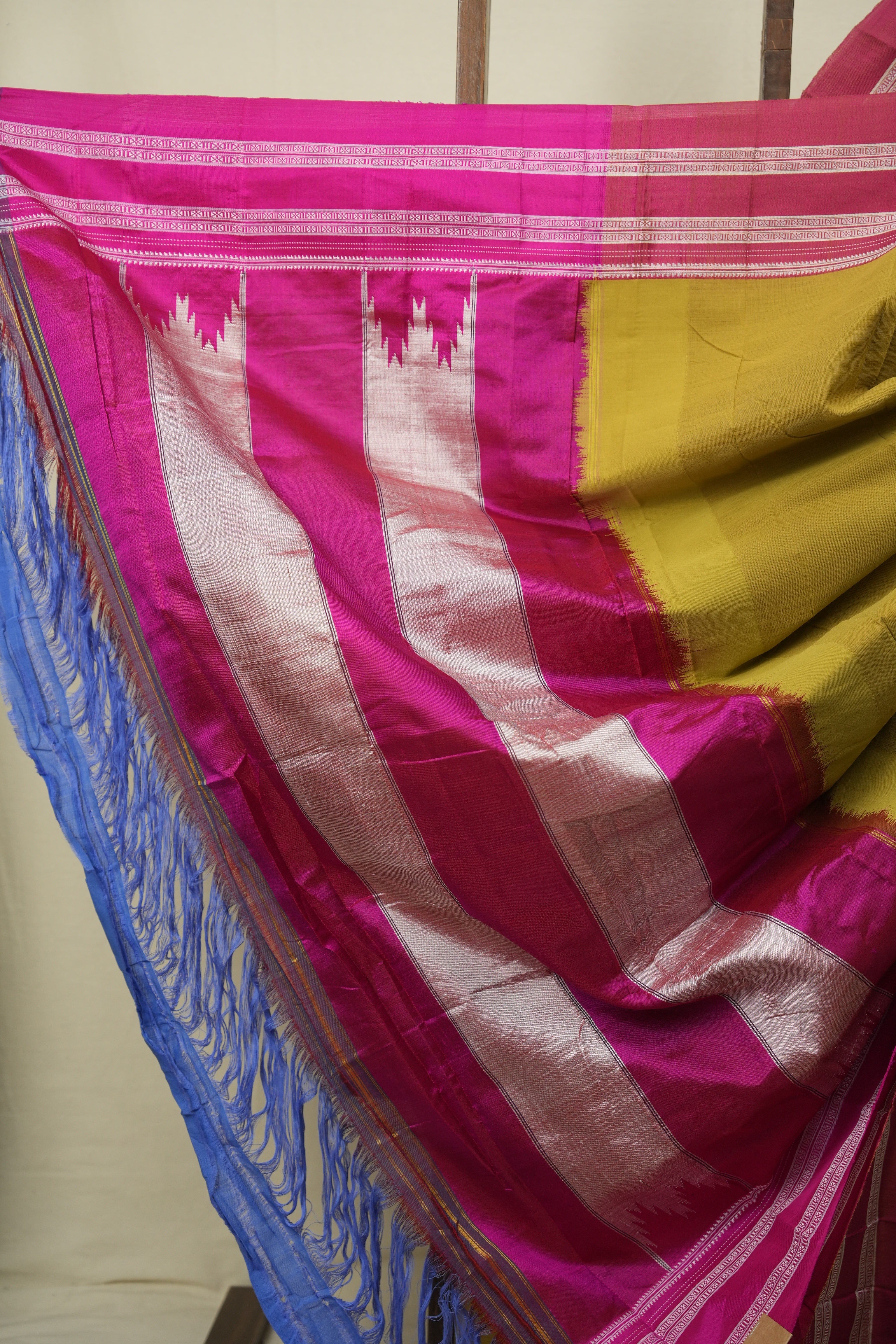 Mustard Cotton IIkal Saree - SRMCIS1095