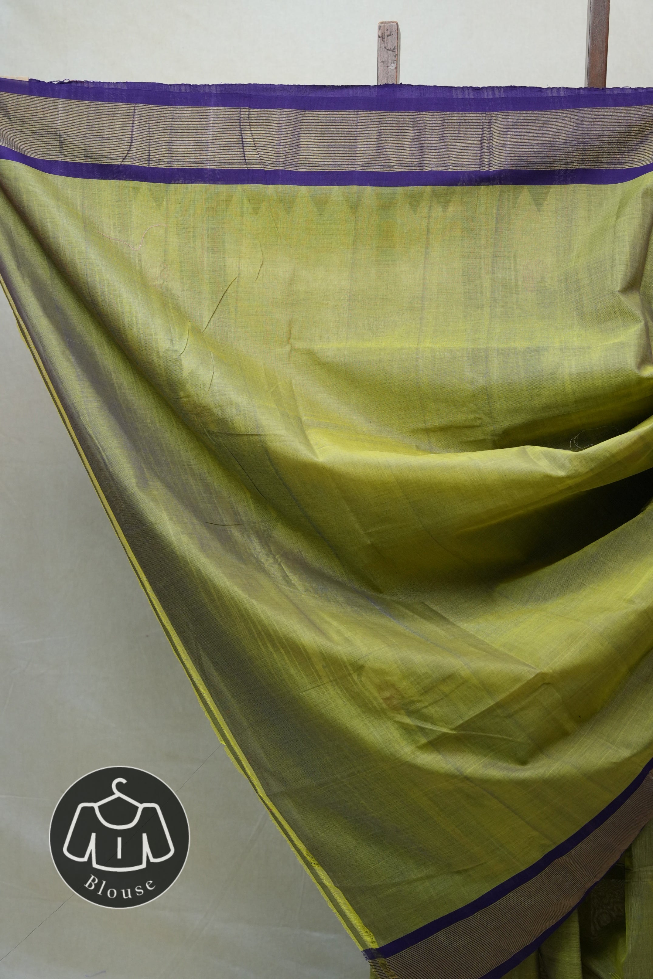Olive Green Cotton Paithani Saree - SROGCPS543