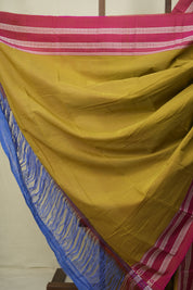 Mustard Cotton IIkal Saree - SRMCIS1095