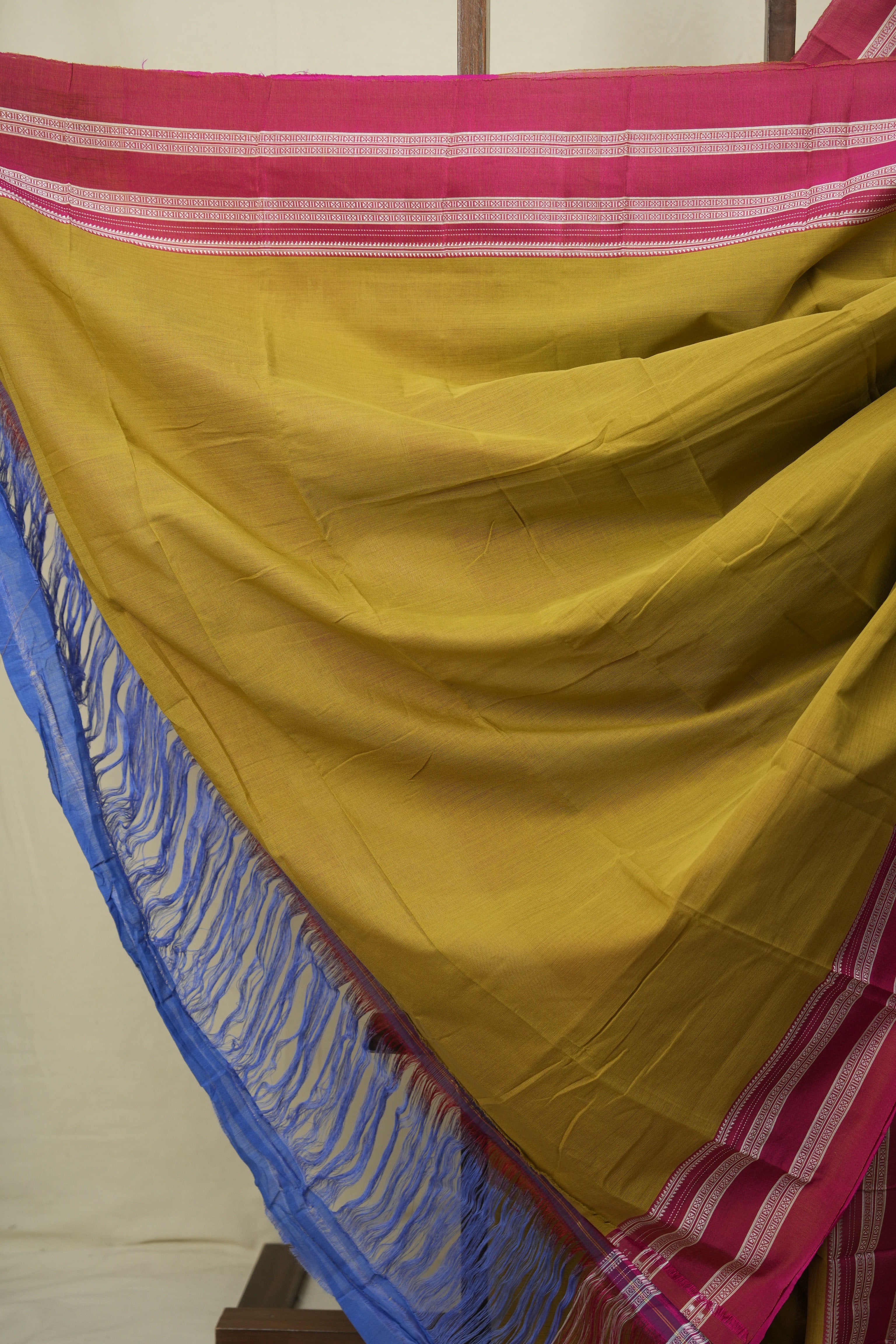Mustard Cotton IIkal Saree - SRMCIS1095