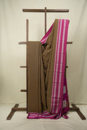 Brown Cotton IIkal Saree - SRBCIS1096