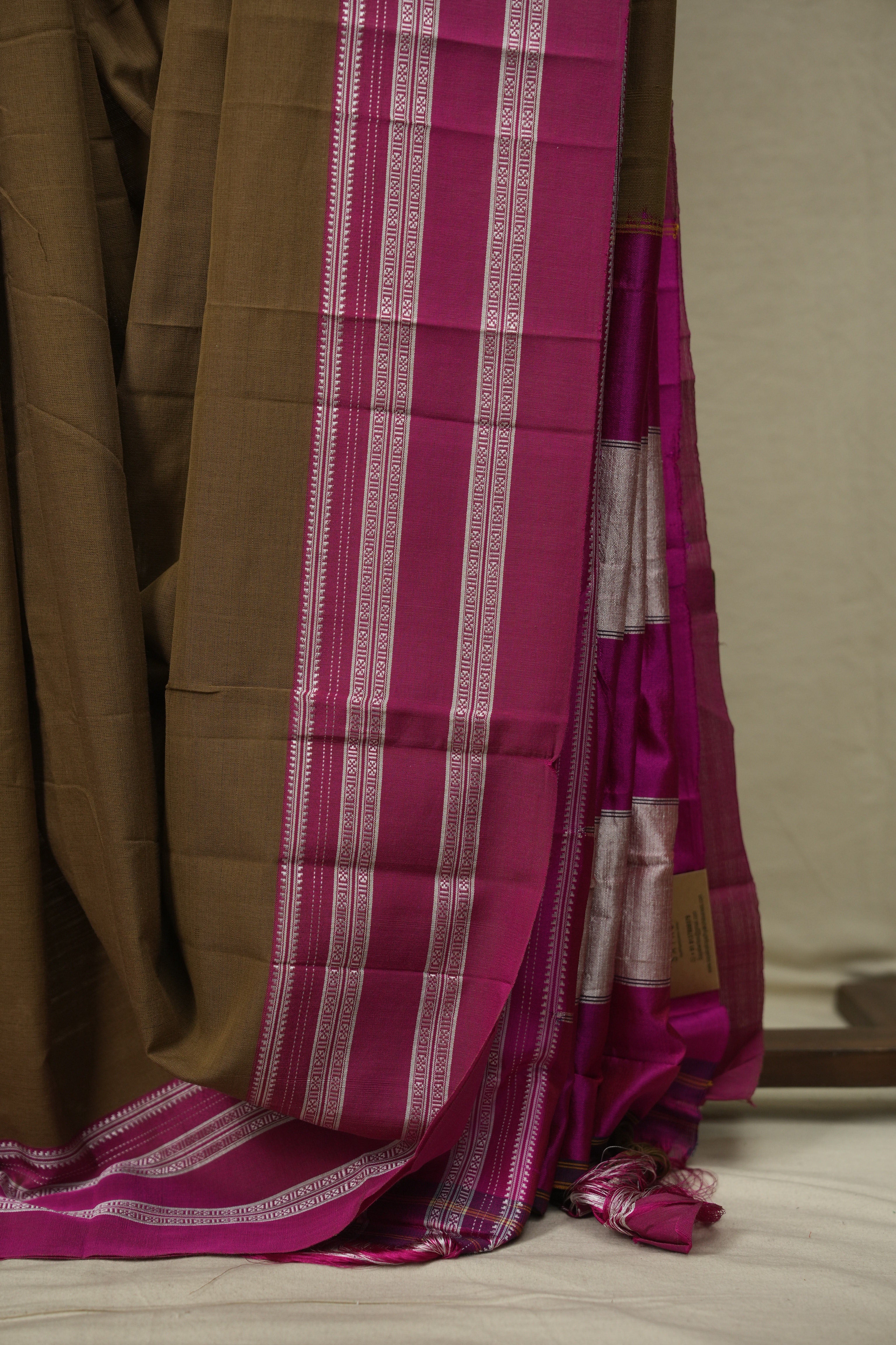 Brown Cotton IIkal Saree - SRBCIS1096