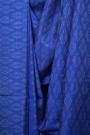 Blue Raw Silk Ikat Saree - SRBRSIS1090