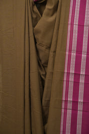 Brown Cotton IIkal Saree - SRBCIS1096