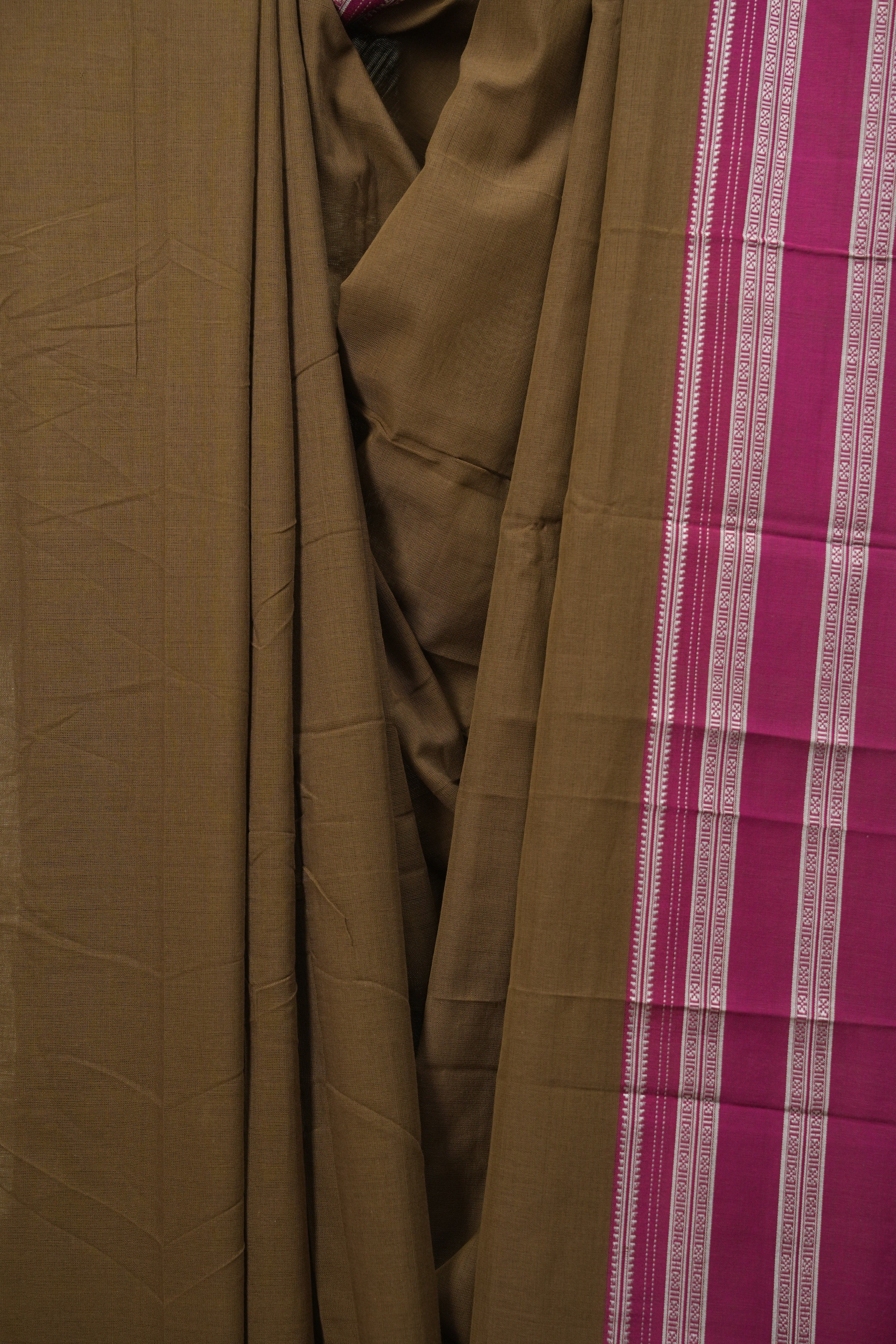 Brown Cotton IIkal Saree - SRBCIS1096