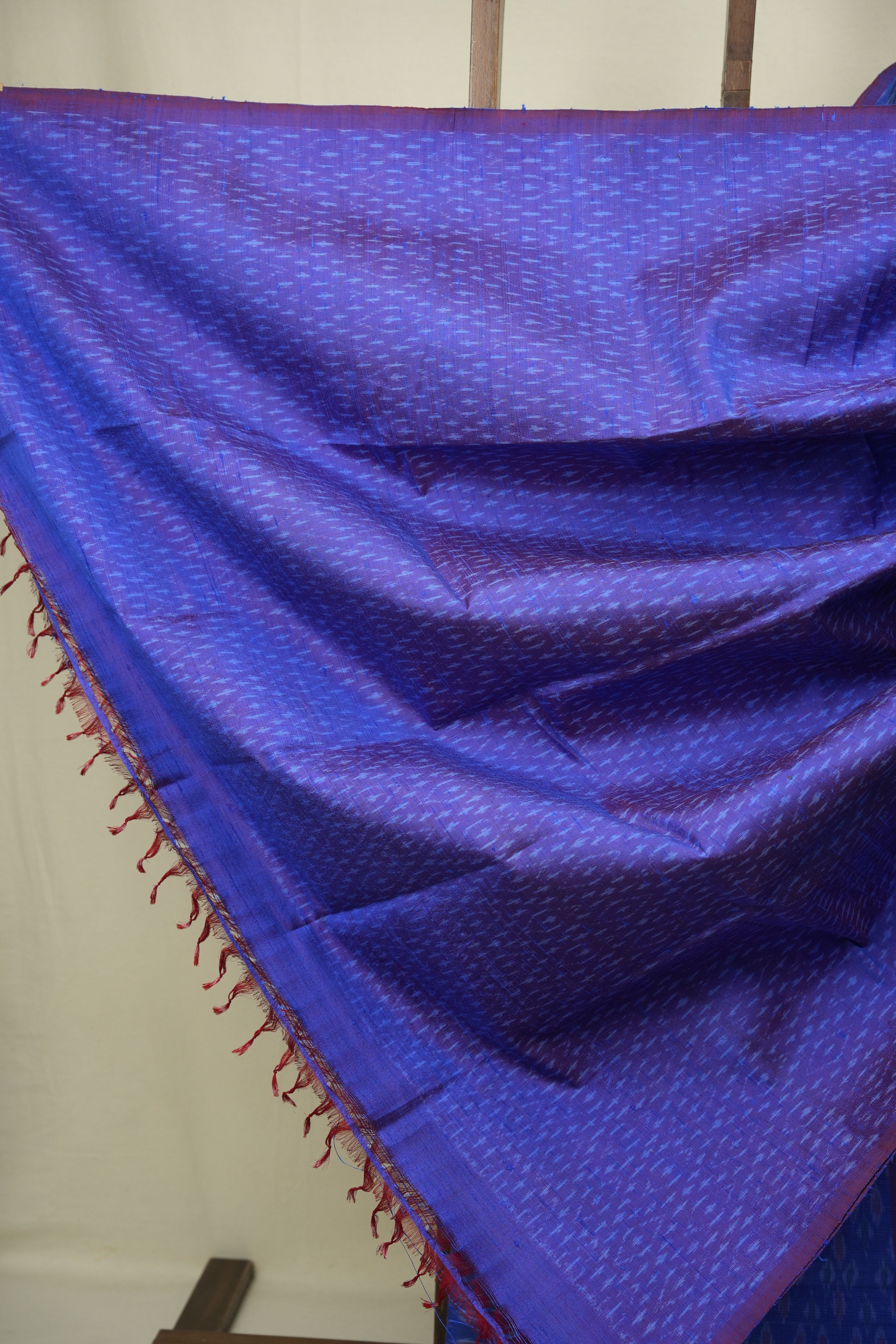 Blue Raw Silk Ikat Saree - SRBRSIS1090