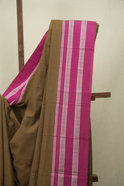 Brown Cotton IIkal Saree - SRBCIS1096