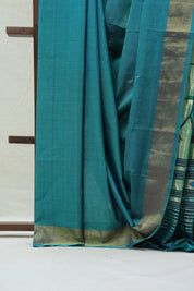 Teal Blue Cotton Paithani Saree - SRTBCPS551