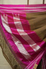 Brown Cotton IIkal Saree - SRBCIS1096