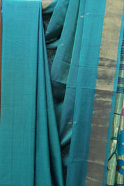 Teal Blue Cotton Paithani Saree - SRTBCPS551