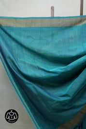 Teal Blue Cotton Paithani Saree - SRTBCPS551