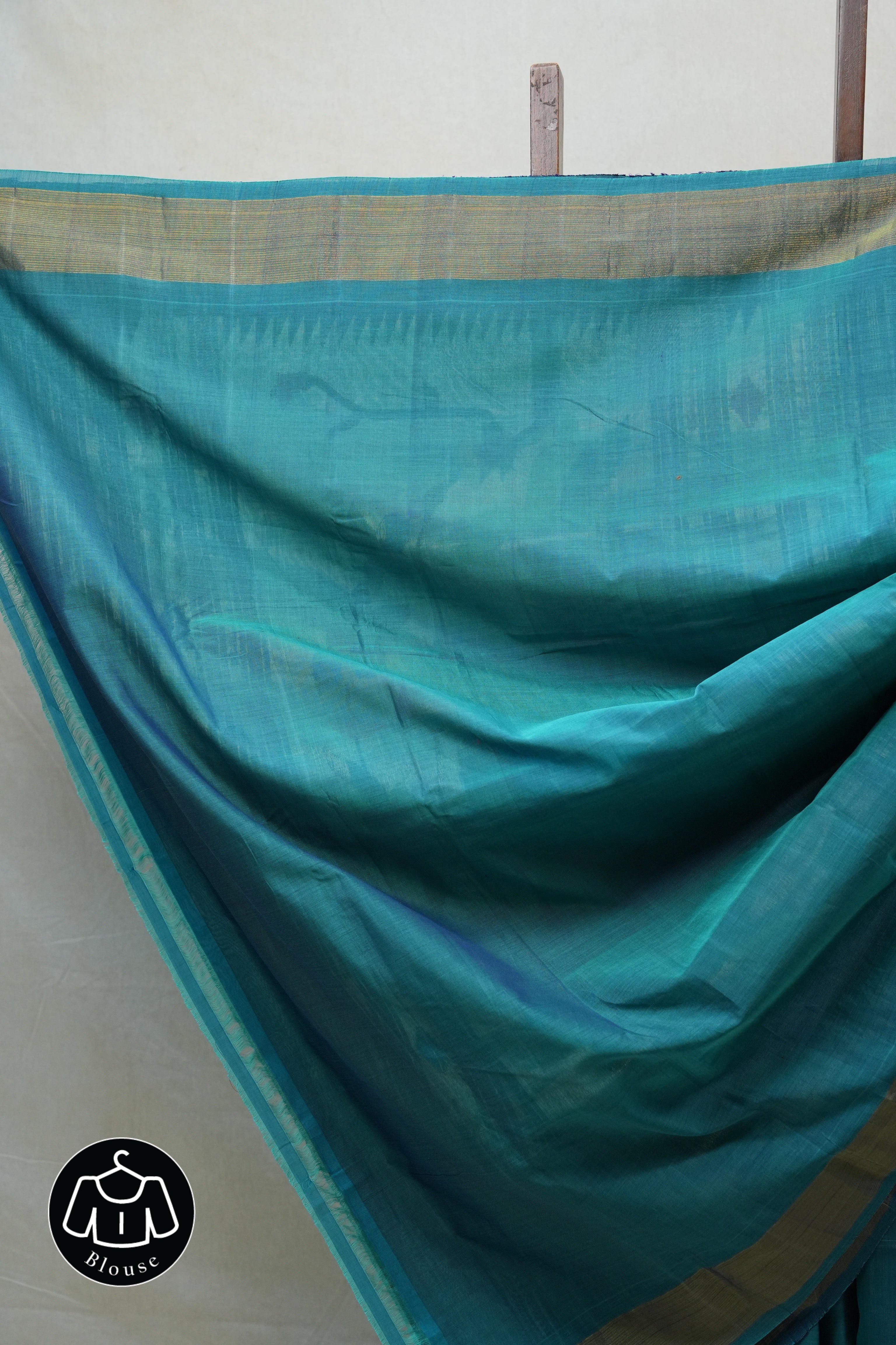 Teal Blue Cotton Paithani Saree - SRTBCPS551