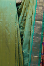 Two Tone Green Silk Paithani Saree (DEFECT) - SRTTGSPS59 - PI