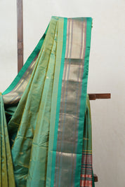 Two Tone Green Silk Paithani Saree (DEFECT) - SRTTGSPS59 - PI