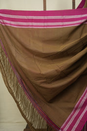 Brown Cotton IIkal Saree - SRBCIS1096