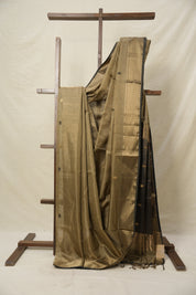 Grey Gold Maheshwari Tissue Saree - SRGGBTS710